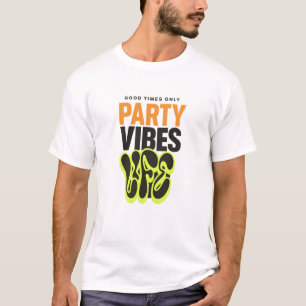 PARTY VIBES LIFE – Neon-Graffiti-Style Streetwear T-Shirt