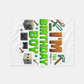 Party-Video-Gamer-Pixel-Nummer Ich bin der Geburts Fleecedecke (Vorderseite (Horizontal))
