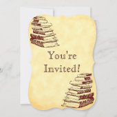 Party Vintag Art Custom Invivisions buchen Einladung (Vorderseite)