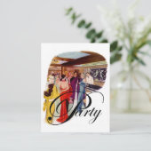 Party Vintag Art Deko Modedesign Einladung (Stehend Vorderseite)