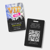 Party-VIP-Pass-QR-Code-Abzeichen Ausweis (Vorder- & Rückseite)