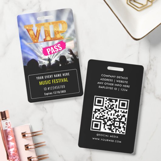 Party-VIP-Pass-QR-Code-Abzeichen Ausweis (Büro)