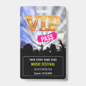 Party-VIP-Pass-QR-Code-Abzeichen Ausweis (Vorderseite)