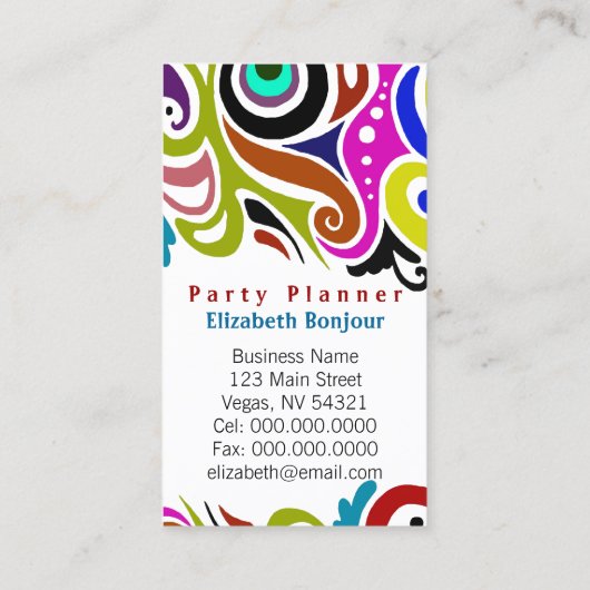 Party ~ Visitenkarte (Rückseite)