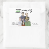 Party von 5 Rechtecken Rechteckiger Aufkleber (Tasche)