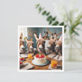 Party von Donkey, Esel Einladung (Stehend Vorderseite)