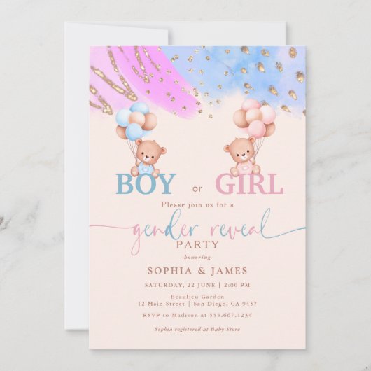 Party von Jungen oder Mädchen Einladung (Vorderseite)