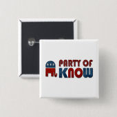 Party von kennen lustigen Republikaner Button (Vorne & Hinten)