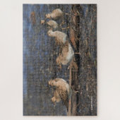 Party von Küstensandpferden am Strand Puzzle (Vertikal)