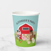 Party VON LANDTIEREN Pappbecher (Rückseite)