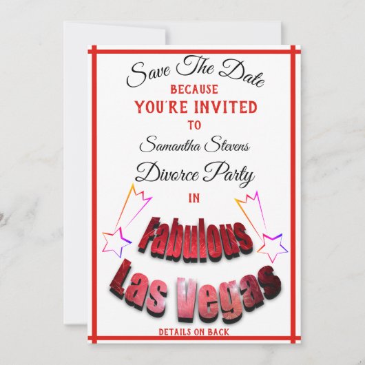 Party von Las Vegas Fabulous Stars - Save The Date (Vorderseite)