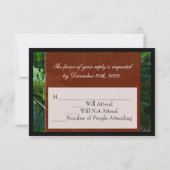 Party von uAwg bis Weihnachten, Pinienholz RSVP Karte (Rückseite)