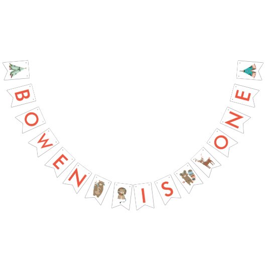 Party von Waldtieren Bannern von Pennant Wimpelkette (Alle)