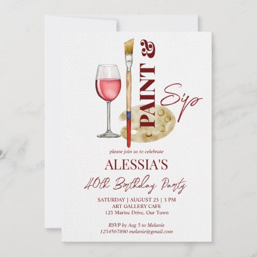 Party-Vorlage zum Anstreichen und Trinken Einladung (Vorderseite)
