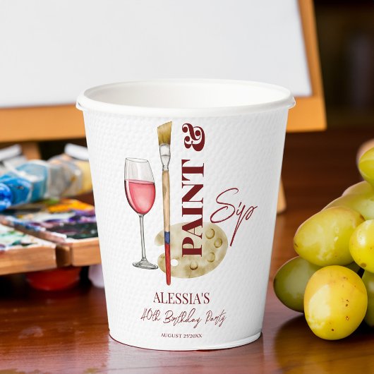 Party-Vorlage zum Anstreichen und Trinken Pappbecher