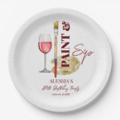 Party-Vorlage zum Anstreichen und Trinken Pappteller (Vorderseite)