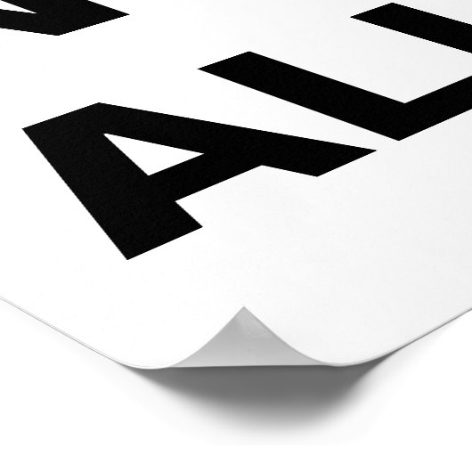 Party-Warnzeichen Poster (Ecke)