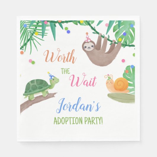 Party Warte Adoption Serviette (Vorderseite)