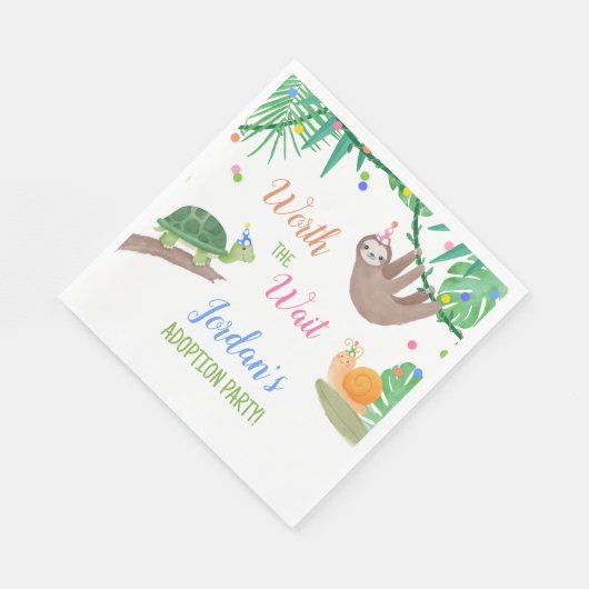 Party Warte Adoption Serviette (Ecke)