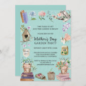 Party "Wasserfarbe Muttertag Blumengarten" Einladung (Vorne/Hinten)