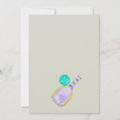 Party Wasserfarbe Pickleball Geburtstag Thema Einladung (Rückseite)