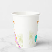 Party Wasserfarbe Pickleball Geburtstag Thema Pappbecher (Links)