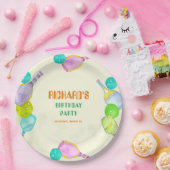 Party Wasserfarbe Pickleball Geburtstag Thema Pappteller (Party)