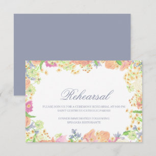 Party Wasserfarben Wappen Hochzeit Begleitkarte