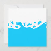 Party "Water Splash Boy Pool" Einladung (Rückseite)