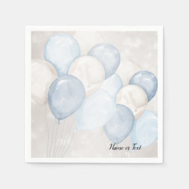 Party "Watercolor Blue White Balloons" Serviette