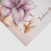 Party Watercolor Boho Pink Blume Elegant Stilvoll Seidenpapier (Ausschnitt)