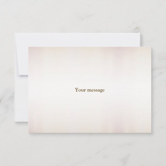 Party Watercolor Boho Rosa Blume Elegant Dankeskarte (Rückseite)