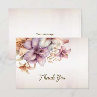 Party Watercolor Boho Rosa Blume Elegant Dankeskarte