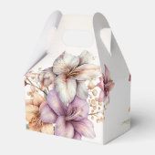 Party Watercolor Boho Rosa Blume Elegant Geschenkschachtel (Rückseite)