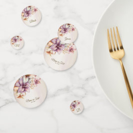 Party Watercolor Boho Rosa Blume Elegant Konfetti