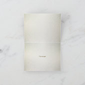 Party Watercolor Golden Eucalyptus Foliage Shiny Dankeskarte (Innenseite)