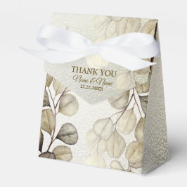 Party Watercolor Golden Eucalyptus Foliage Shiny Geschenkschachtel