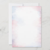 Party "Watercolor Red and Blue Amerikanische Unabh Einladung (Rückseite)