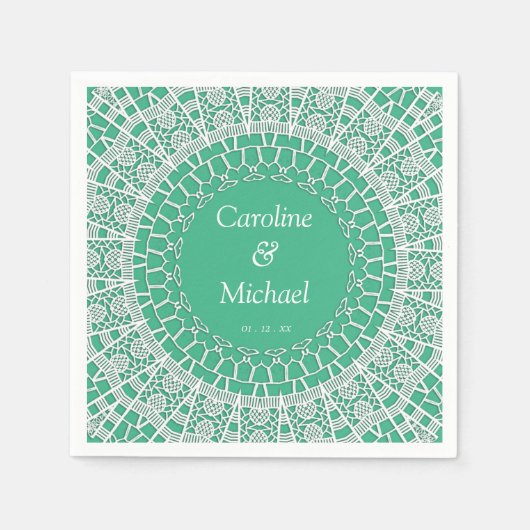 Party Wedding White Lace Serviette (Vorderseite)