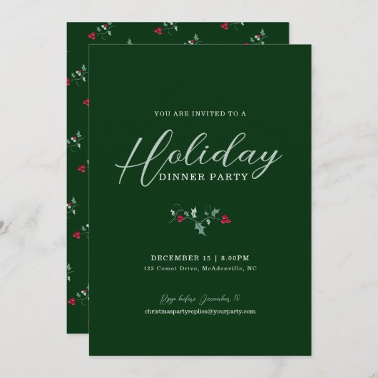 Party Weihnachten Einladung (Vorne/Hinten)