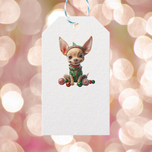Party Weihnachts-Hund Weißes Geschenk Tags Geschenkanhänger