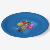 Party Weimaraner Dog Papierplatte Pappteller (Schrägansicht)