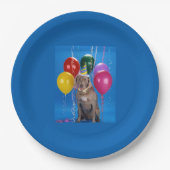 Party Weimaraner Dog Papierplatte Pappteller (Vorderseite)
