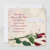 Party Wein und Rose Jubiläum Einladung (Vorderseite)