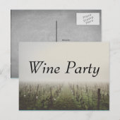 Party Weinkultur und Erde Weinroute Mendrisiotto Einladungspostkarte (Vorne/Hinten)
