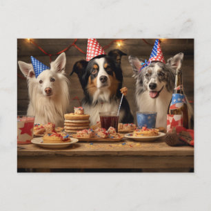 Party Welpen Postkarte