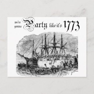 Party wie 1773 postkarte