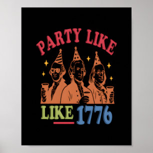 Party wie 1776 Retro Vintag Poster