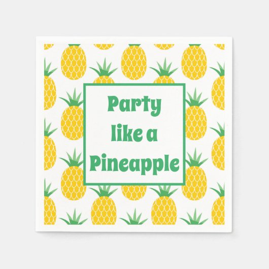 Party wie Ananas Serviette (Vorderseite)