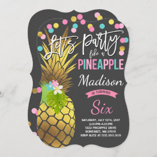 Party wie Ananas zum Geburtstag Einladung